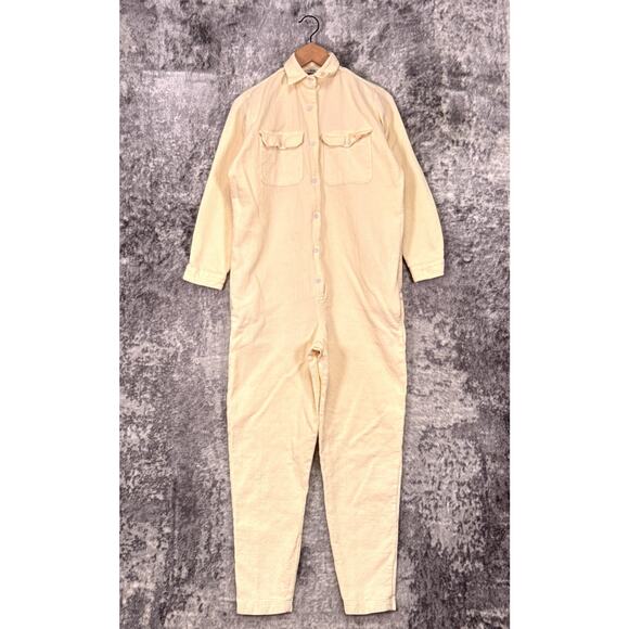 CP Shades Jumpsuit Small Womens Banana Cream Corduroy Coverall